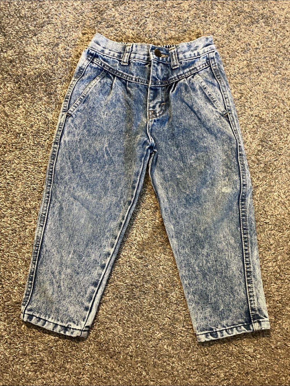 Vintage Jet Set Kids' Light Blue Acid Wash Denim Jeans size 4